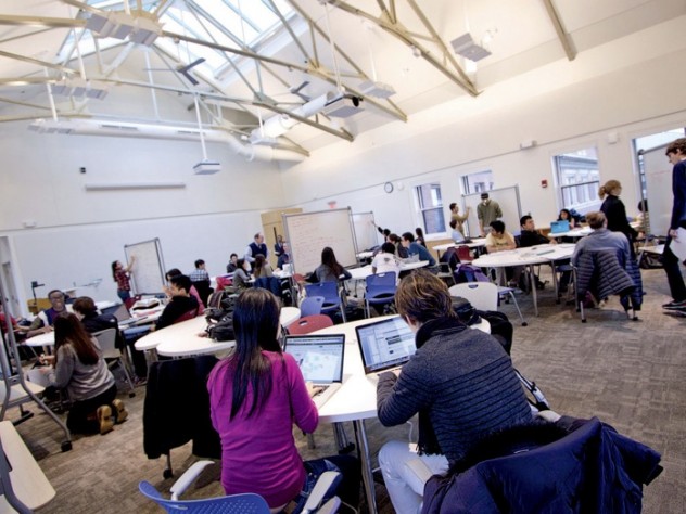 The renovated classroom 