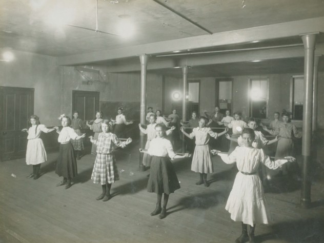  In the Gymnasium,</i> c. 1908. Gelatin silver print