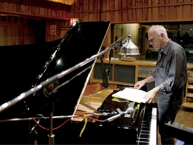 Pianist Steve Kuhn at Avatar Studios in New York City, during a 2011 recording session for his album <i>Wisteria</i> 