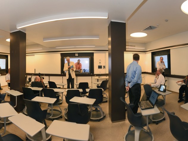 A state-of-the-art smart classroom, complete with Mondopads and document cameras, has already been reserved for six courses, on topics ranging from DNA transport to French.