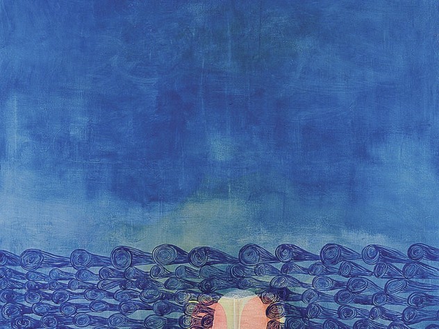 Photograph courtesy of John Berns/Institute of Contemporary Art Amy Stillman’s painting <i>Ocean 1 </i>(1997), Institute of Contemporary Art