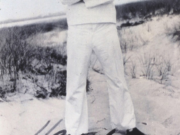 Photograph of young Beston courtesy of the Beston Society Henry Beston (in a Coast Guard uniform) on the Outer Beach, Cape Cod, in the early 1920s