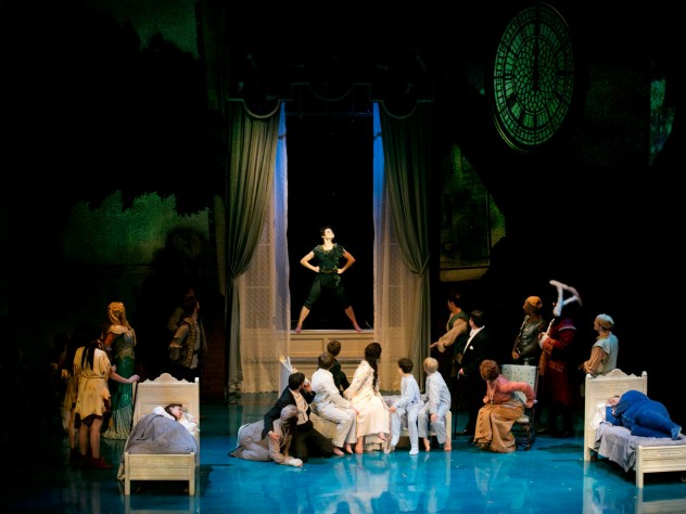 Photograph by Evgenia Eliseeva/ART In the play-within-a-play, Peter Pan (Melanie Moore) takes the place of honor.