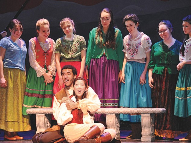 Courtesy of Nell Benjamin and Laurence O’keefe A scene from Benjamin and O’Keefe’s improbable musical <i>Life of the Party,</i> set in the Stalinist USSR of 1953.