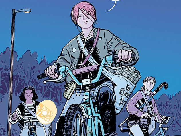 Sample page from "Paper Girls #1," Chiang's new series