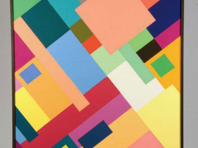 A color-paper collage used by Edwin Land to develop an influential theory of color vision
