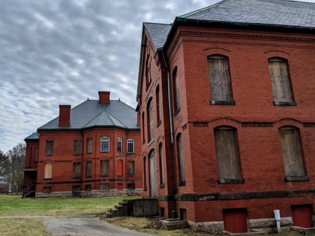 Buildings at the historic Medfield State Hospital complex