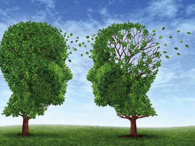 An illustration depicting the loss of mental functioning