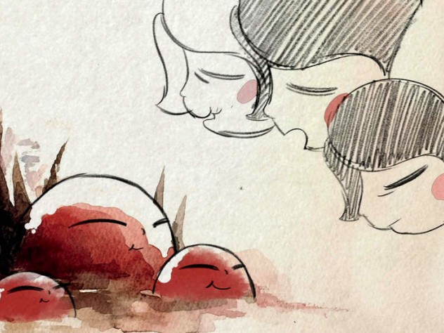 A still from “Reneepoptosis” by animator Renee Zhang