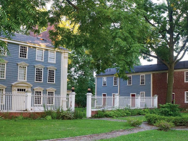 View of the Royall House and the slave quarters.