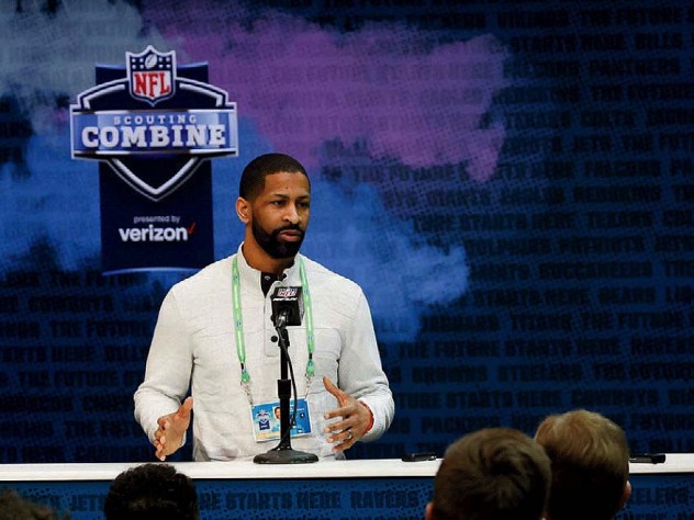 Andrew Berry stands at a podium.