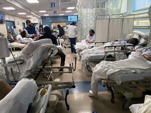 COVID-19 patients on a hospital ward