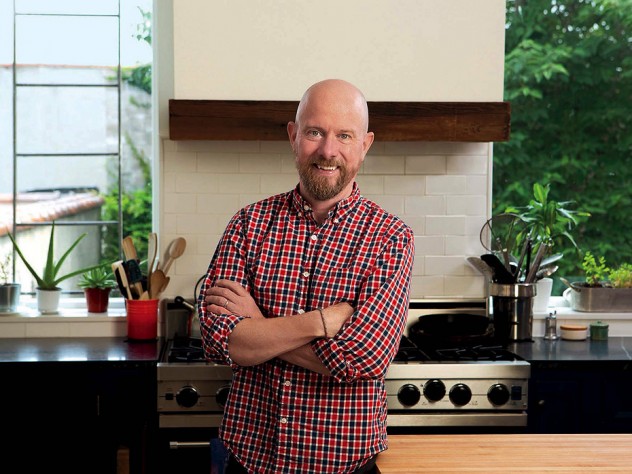 Sam Sifton in his Brooklyn kitchen