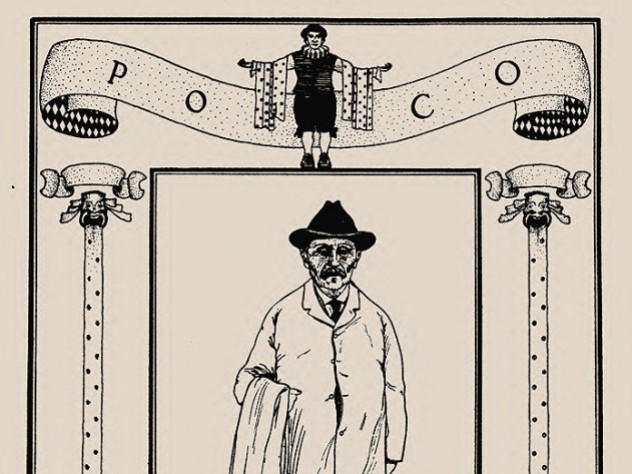 Drawing of Poco from Harvard Celebrities: A Book of Caricatures and Decorative Drawings, 1901