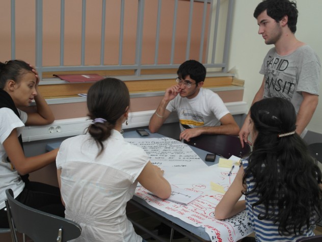 Photograph courtesy of the International Spark Program During ISS, students work in teams to find innovative solutions to problems faced by their communities and implement their projects in real life at the end of the program.
