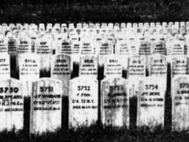 A cemetery for Union prisoners of war, 13,000 of whom died in a brutal prison camp at Andersonville, Georgia.