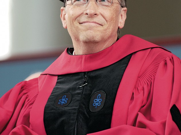 An honorand and the principal guest speaker at the 2007 Commencement exercises, Bill Gates reveled in collecting his Harvard degree—30-plus years after he dropped out of the College.