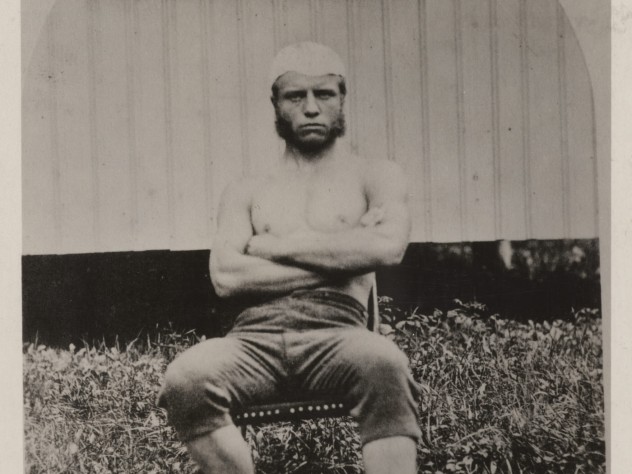 Courtesy of the Theodore Roosevelt Collection, Houghton Library T.R. in a sculling outfit, circa 1877, during his sophomore or junior year