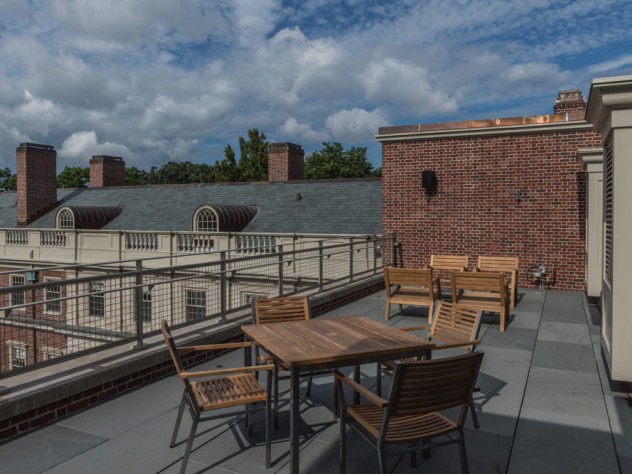 The new rooftop terrace at Winthrop House