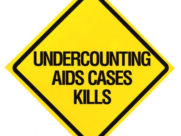 Richard Deagle, <i>Undercounting AIDS Cases Kills,</i> poster, offset lithography, mounted on foam core, undated