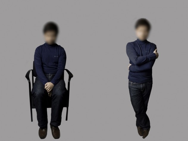 These examples illustrate low-power postures: contractive positions with closed limbs.