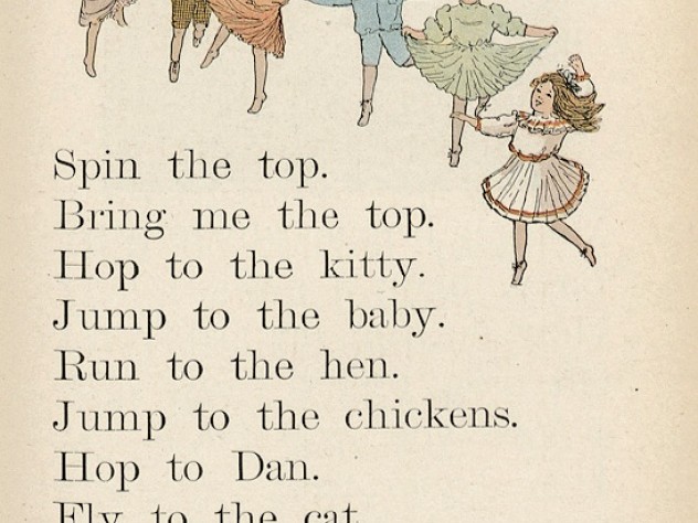 Image courtesy of Special Collections, Monroe C. Gutman Library, Harvard Graduate School of Education A page from <em>The Primer</em> (1908)