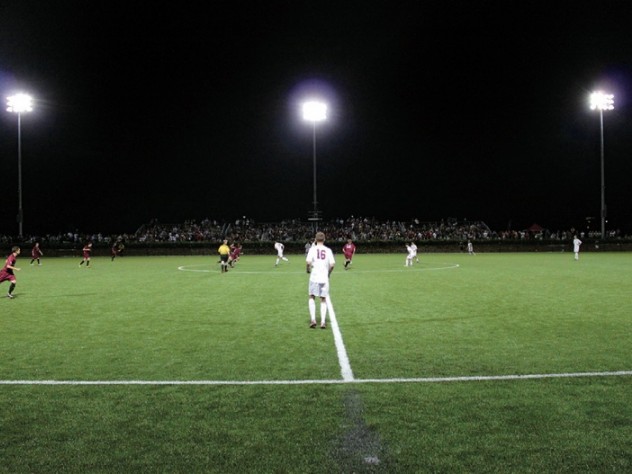 Illuminated Artificial Turf Soldiers Field Soccer Stadium Opens