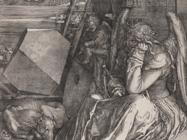 Image courtesy of the Department of Digital Imaging and Visual Resources, Harvard Art Museums, © 2011 President and Fellows of Albrecht Dürer, <i>Melencolia I,</i> 1514. Engraving.