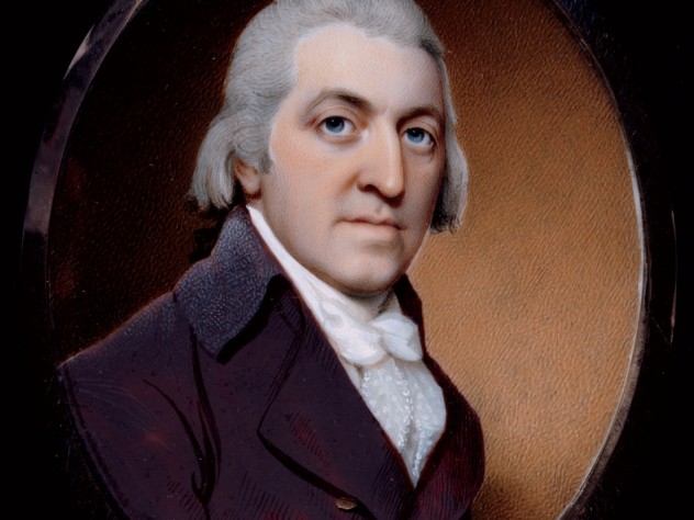 A miniature portrait of Craigie in his prime, this watercolor on ivory, painted around 1800, is attributed to Archibald Robertson.