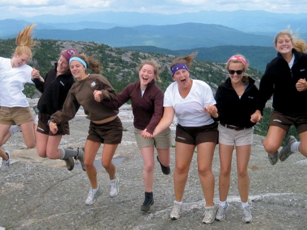 The 2011 Onaway counselors at the top of Mount Cardigan (the author is fourth from left)