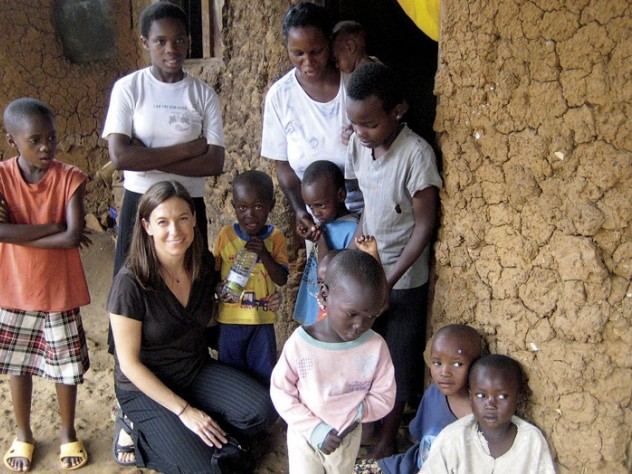 Photograph courtesy of Teresa Betancourt Betancourt with graduates of a FXB International program in Rwanda that has helped families reach economic self-sufficiency by starting businesses.