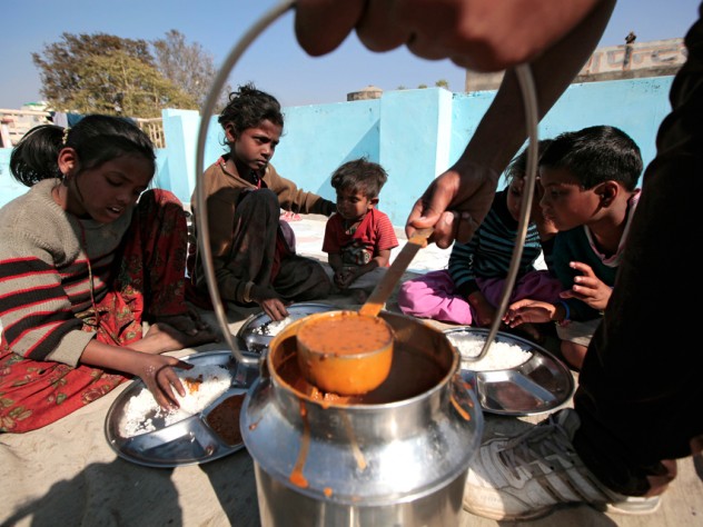 Photograph by Peter Pereira The FXB International drop-in center ministers to runaways and children who live with their families on the street in Jaipur.