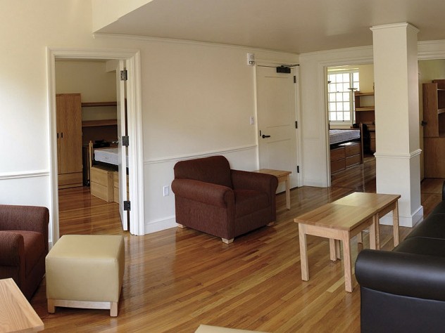 Photograph by Jim Harrison Recent renovations in Old Quincy, now renamed Stone Hall: a three-bedroom residential suite with Harvard-supplied furnishings