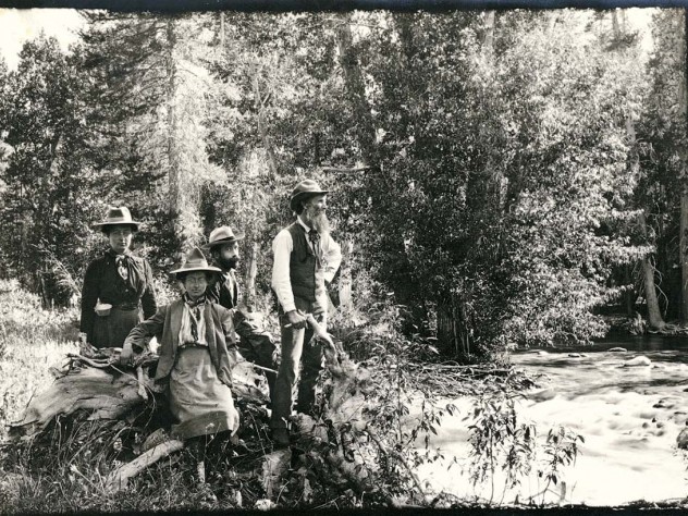 Photograph courtesy of the John Muir Papers, Holt-Atherton Special Collections, University of the Pacific Library. Copyright © 1984 Muir-Hanna Trust Muir (at right) with his daughters Wanda and Helen and a friend at Kings Canyon, California, in 1902