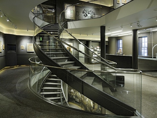 Photograph courtesy of the Museum of Russian Icons An elegant interior spiral staircase leads to exhibits.
