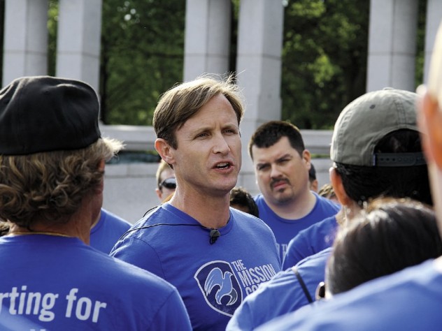 Photograph courtesy of The Mission Continues Spencer Kympton talks to veterans about the importance of legacy, and aims to “restore a sense of purpose” in their lives.
