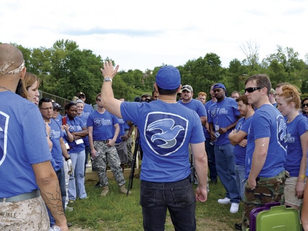 Photograph courtesy of The Mission Continues Each TMC platoon puts about 100 veterans to work in the community.
