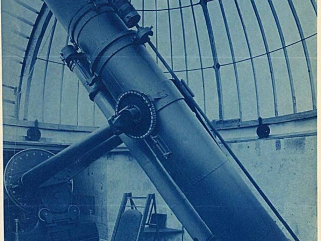 The telescope when in use at Harvard’s observatory in Arequipa, Peru
