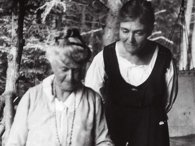 Millicent Todd Bingham looks over her mother’s shoulder in this double portrait from 1931.