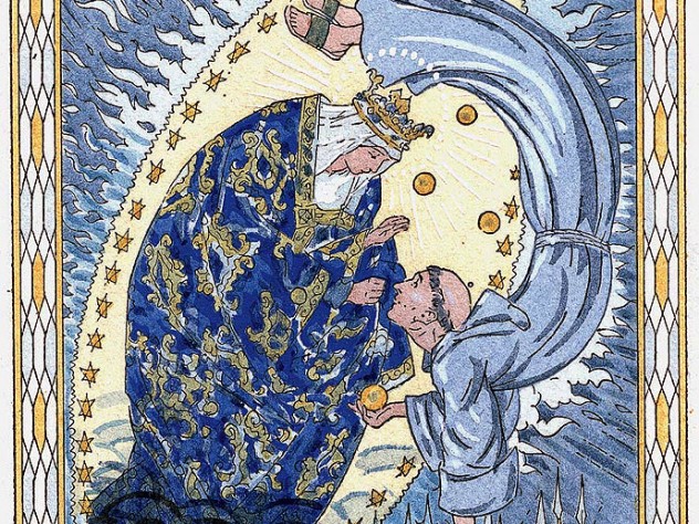 Maurice Lalau image for “The Juggler of Notre Dame,” by Anatole France (1924)