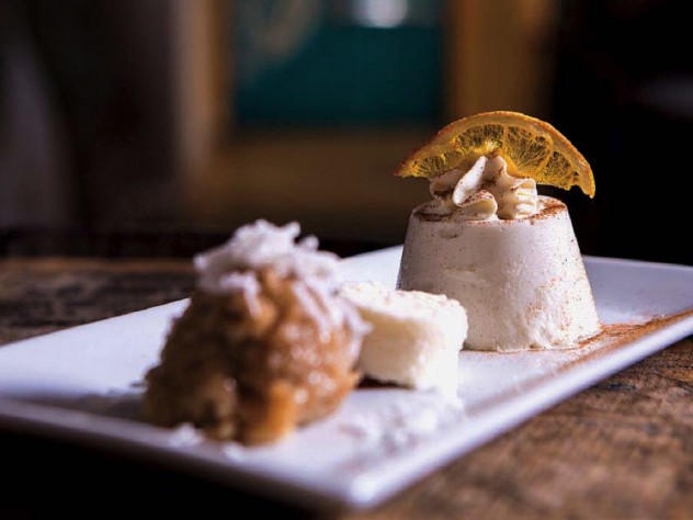 Desserts include tembleque, a coconut pudding.
