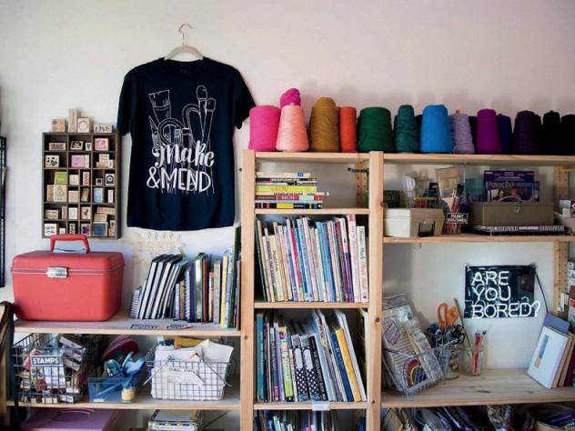 Peruse art-making supplies at Make & Mend.