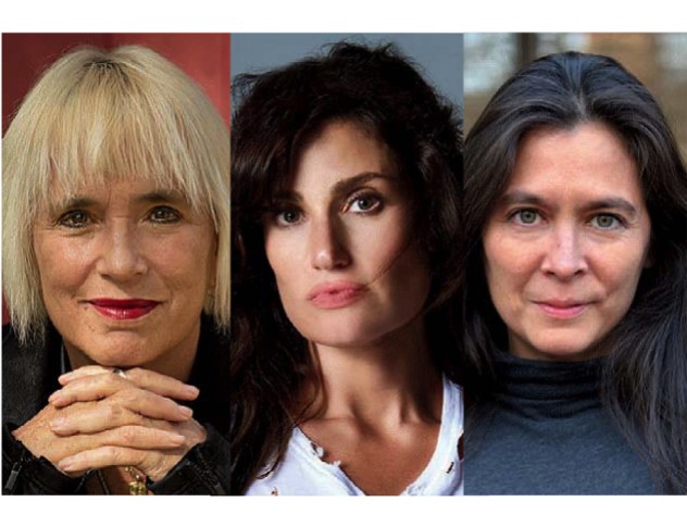 V (formerly Even Ensler), Idina Menzel, and Diane Paulus