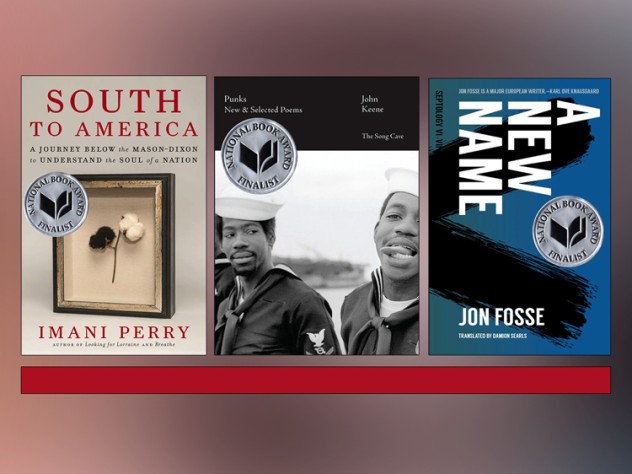 Book covers for South to America: A Journey Below the Mason-Dixon to Understand the Soul of a Nation, Punks: New & Selected Poems, and A New Name: Septology VI-VII