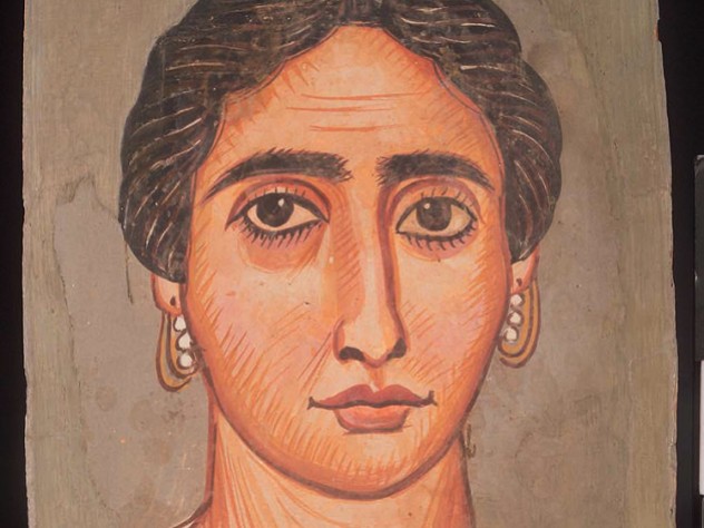 Tempera portrait of Egyptian woman 