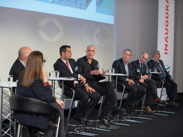 Panelists discuss the challenges of sustainable buildings at the close of Friday's conference.