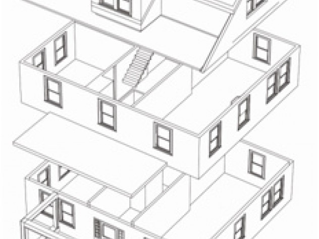 A schematic of CGBC's Sumner Road office, a "living lab" for green retrofitting