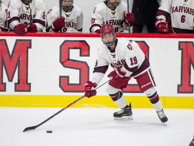 Senior forward Miye D’Oench is Harvard's lead attacker this season, with six goals and 12 points, including two assists Tuesday night against Northeastern.