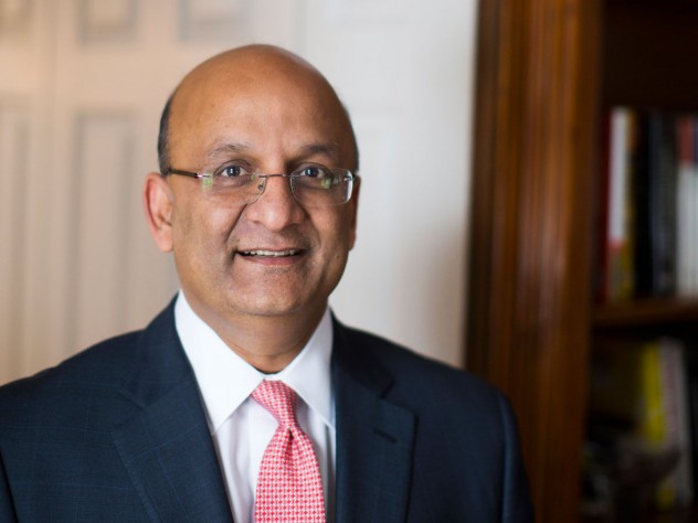 A portrait of Harvard Business School dean Nitin Nohria