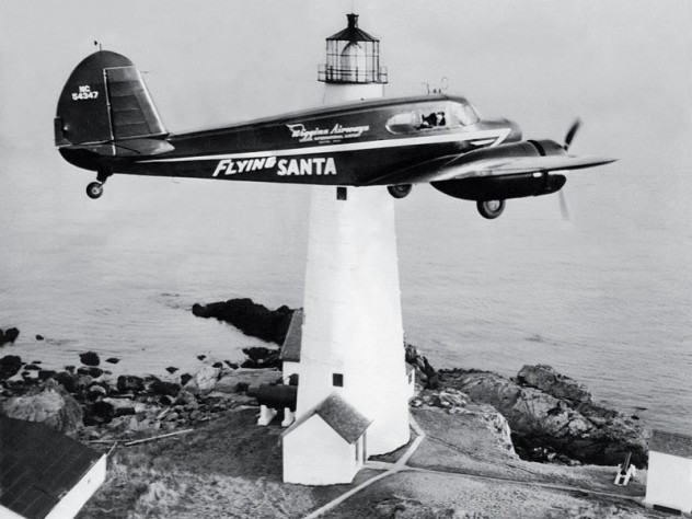 En route over Boston Light (1947)